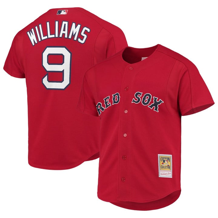 Ted Williams Jersey #9 Boston Red Sox Throwback Cooperstown Stitched Red