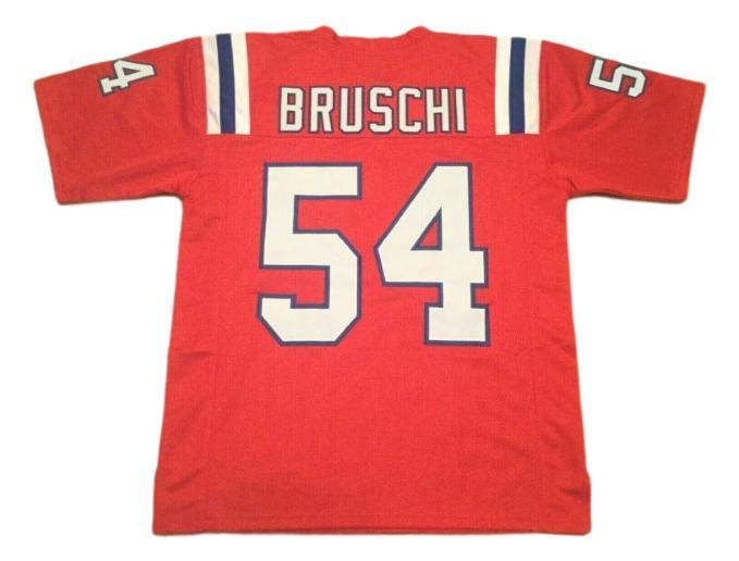 Tedy Bruschi CUSTOM STITCHED Unsigned Football Jersey Red