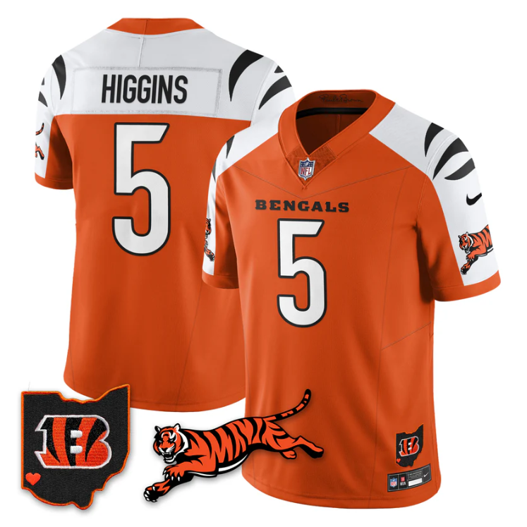 Tee Higgins Jersey #5 Vapor 2025 F.U.S.E. Limited All Stitched