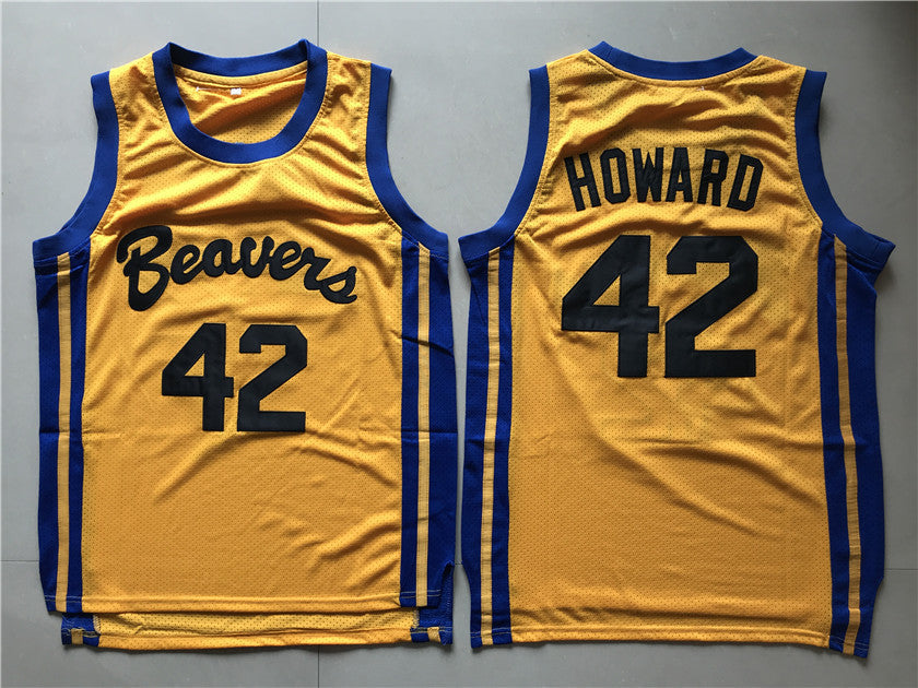 Teen Wolf Beavers #42 Scott Howard Basketball Jersey Yellow