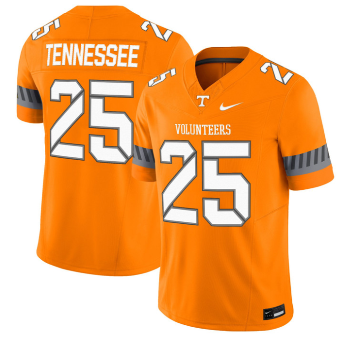 Tennessee Jersey #25 Tennessee Vols 2025 Smokey Grey Series Stitched Orange