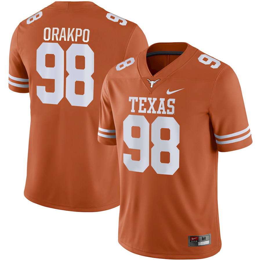 Texas Longhorns Brian Orakpo Jersey #98 College Football Orange