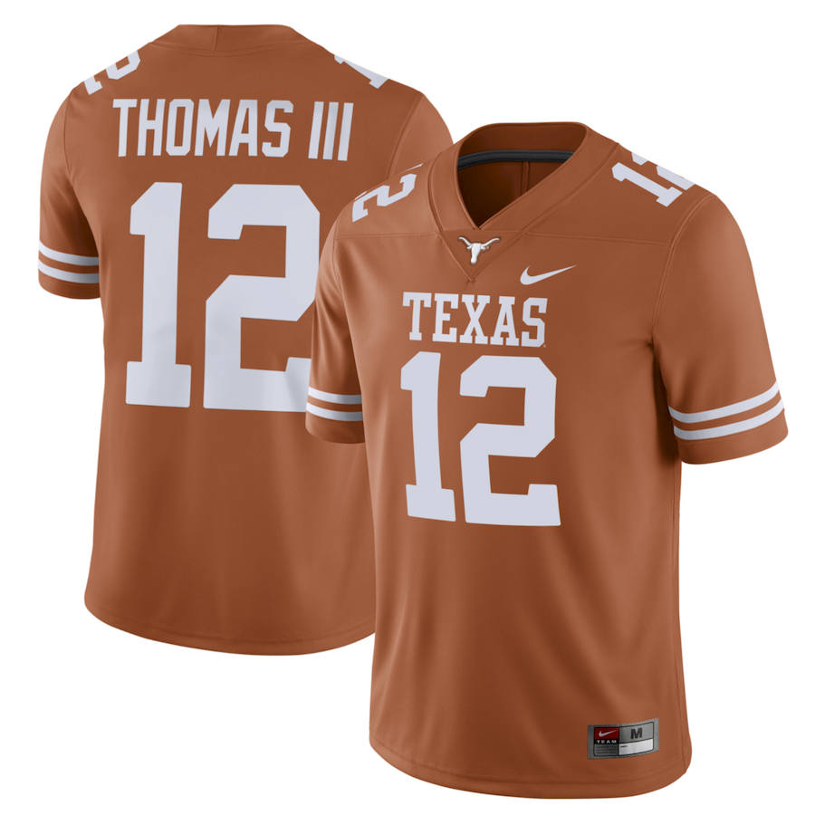 Texas Longhorns Earl Thomas III Jersey #12 College Football Orange