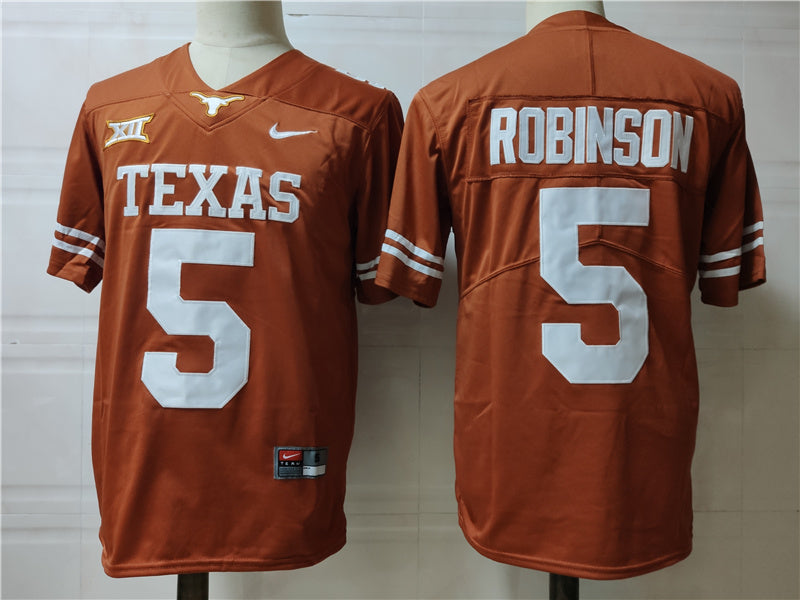 Texas Longhorns #5 Robinson College Football Jersey