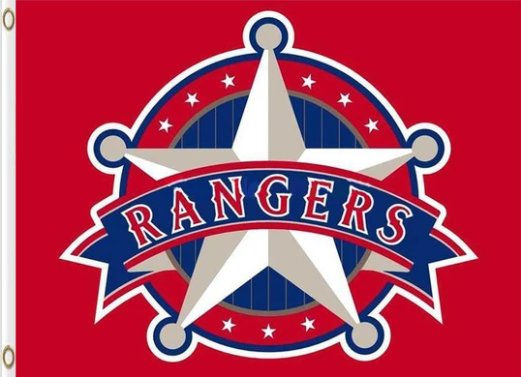 Texas Rangers Baseball Club Flag 3X5Ft Banner USA Polyester with Brass Grommets