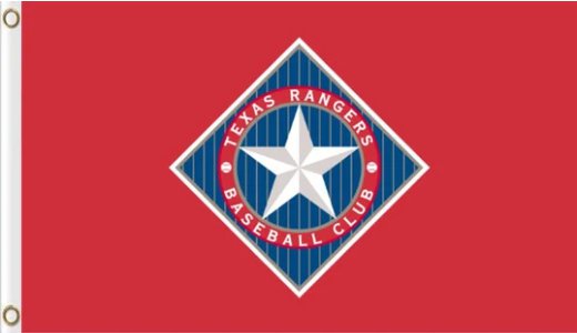 Texas Rangers Red Baseball Flag 3X5Ft Banner USA Polyester with Brass Grommets