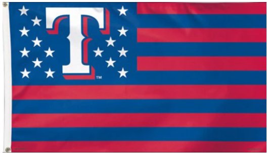 Texas Rangers Stars & Stripes Flag 3X5Ft Banner USA Polyester with Brass Grommets