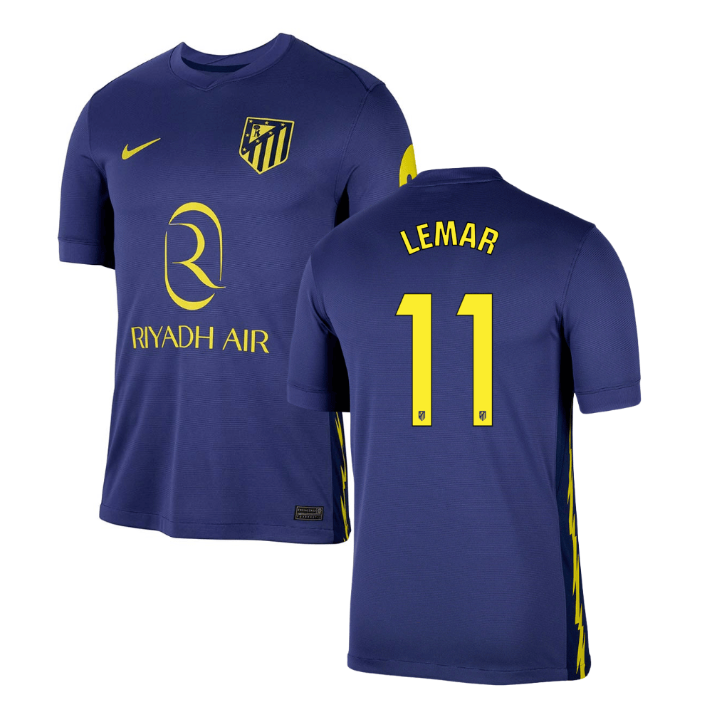 Thomas Lemar 11 Atlético de Madrid 2025-26 Away Match Jersey – Navy