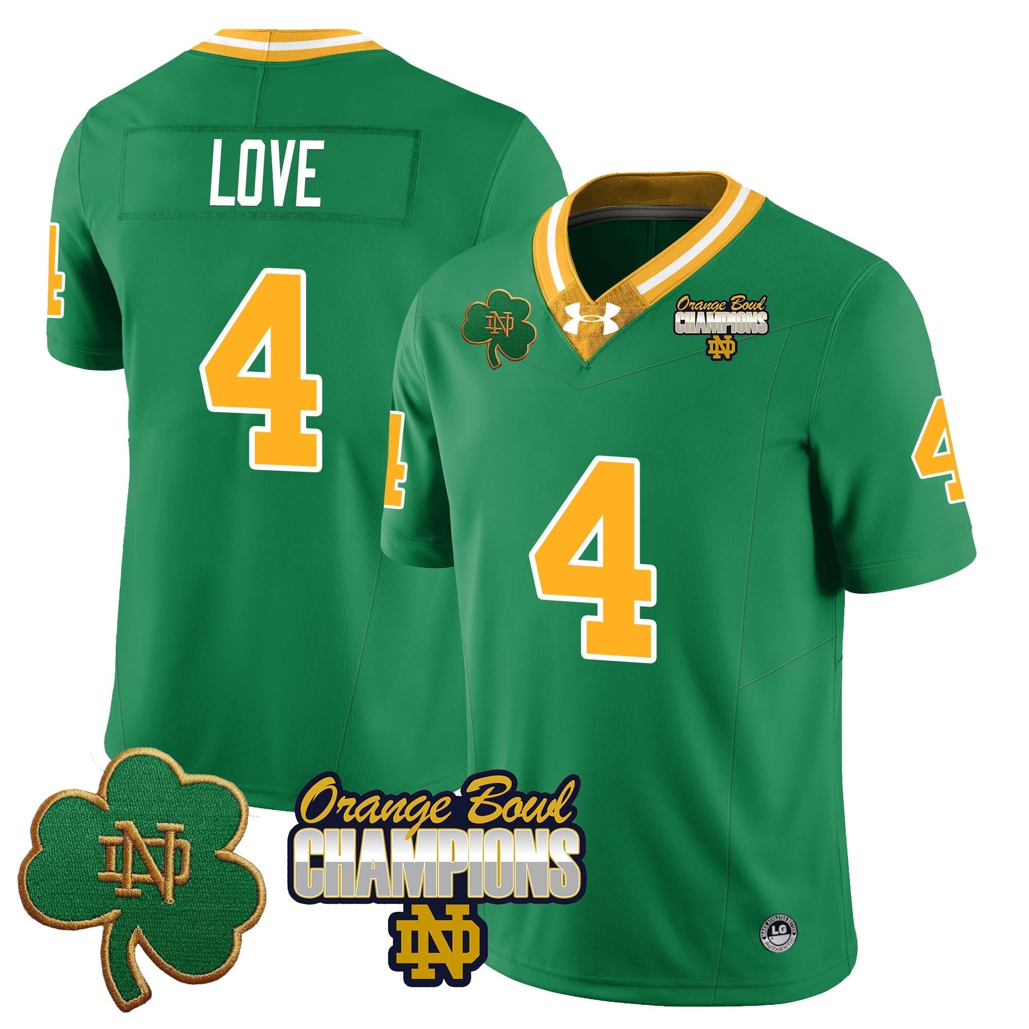 Men Notre Dame Fighting Irish 2025 Orange Bowl Champions Jersey  - All Stitched