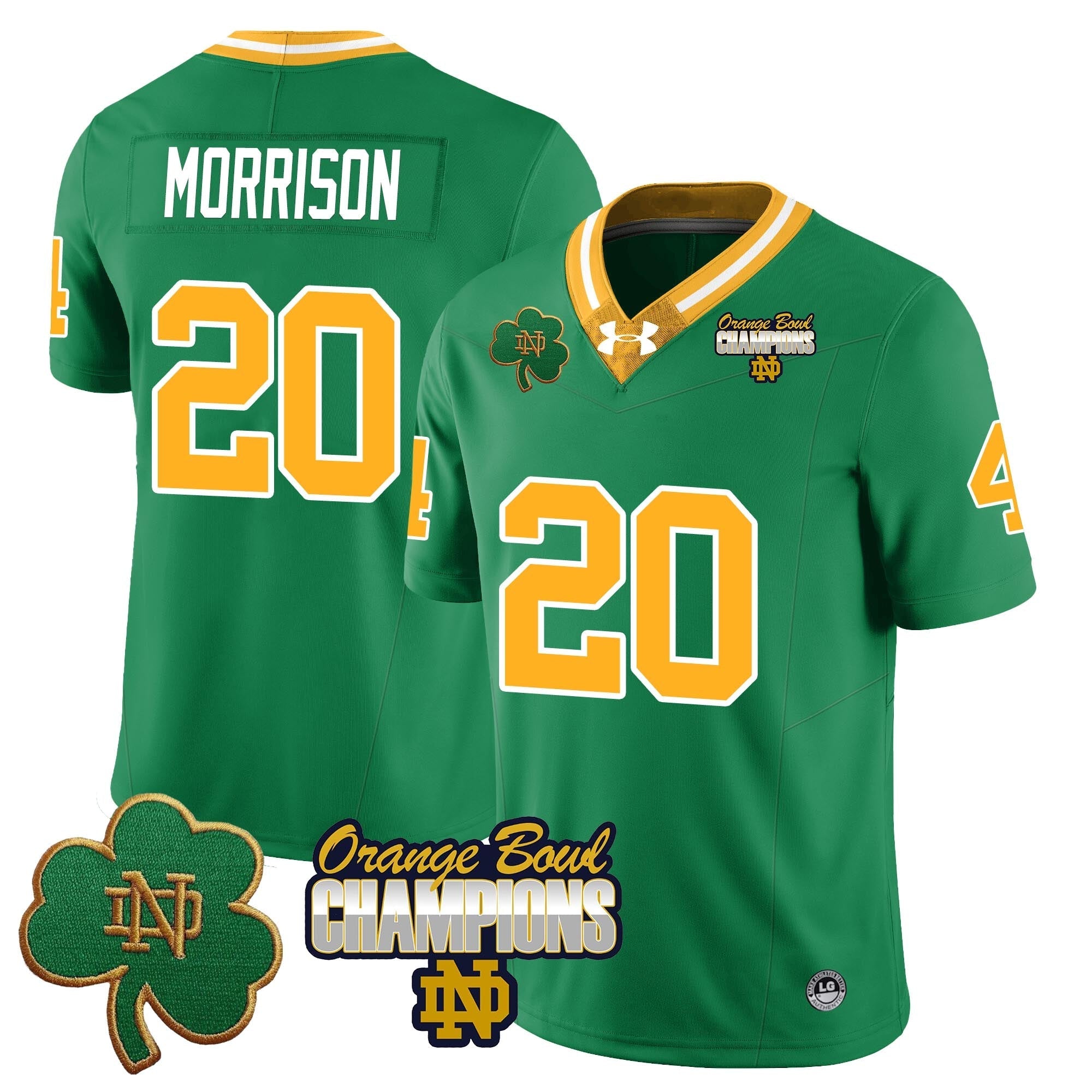 Men Notre Dame Fighting Irish 2025 Orange Bowl Champions Jersey  - All Stitched