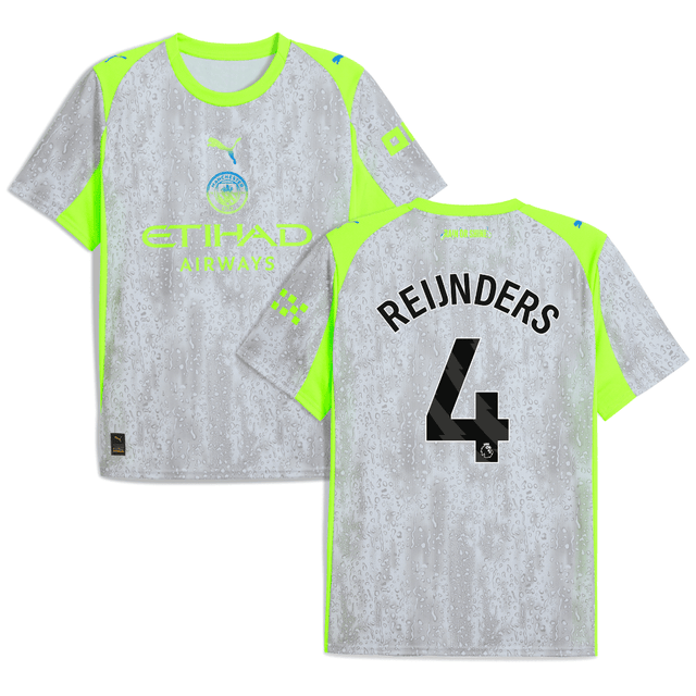 Tijjani Reijnders 4 Manchester City 2025-26 Third Men Jersey – Gray