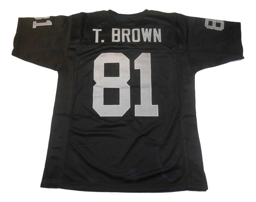 Tim Brown CUSTOM STITCHED Unsigned Football Jersey Black
