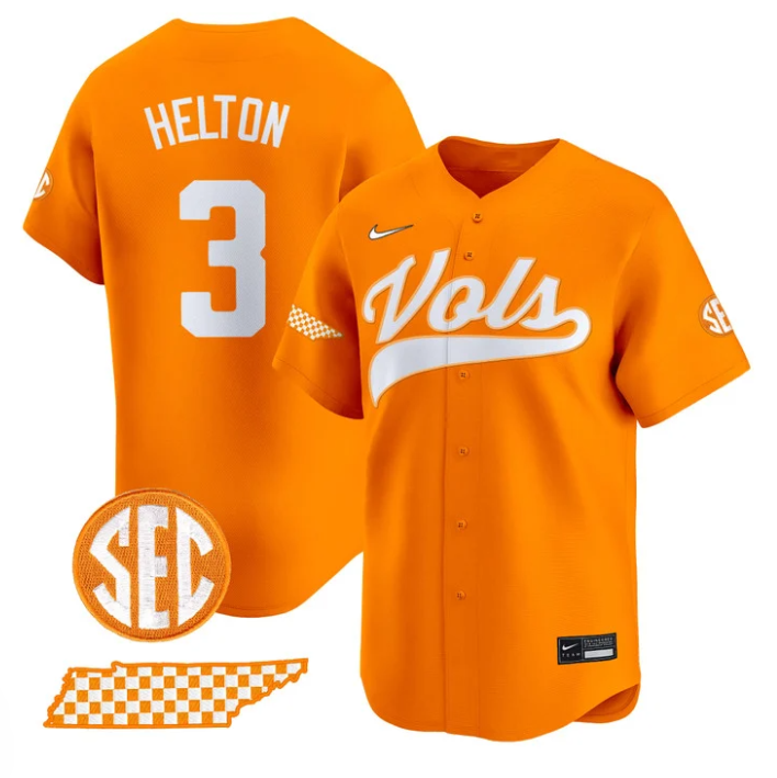 Todd Helton Jersey #3 Tennessee Vols 2025 Premier Limited Stitched Orange