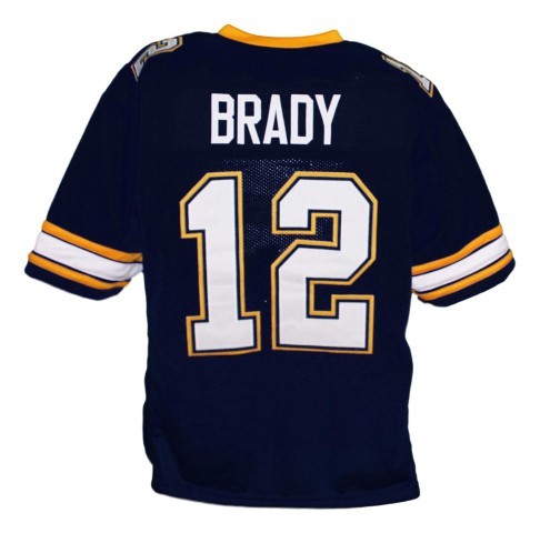 Tom Brady #12 Padres High School New Football Jersey Navy Blue