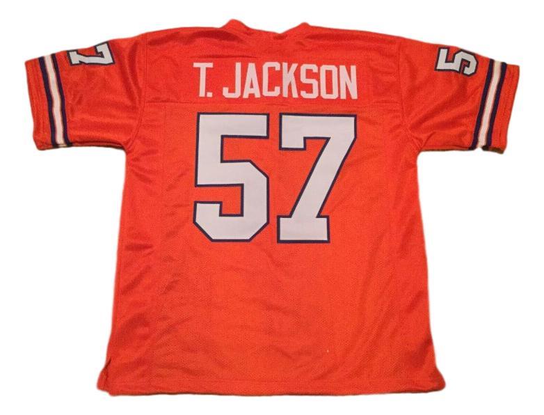 Tom Jackson CUSTOM STITCHED Unsigned Football Jersey Orange