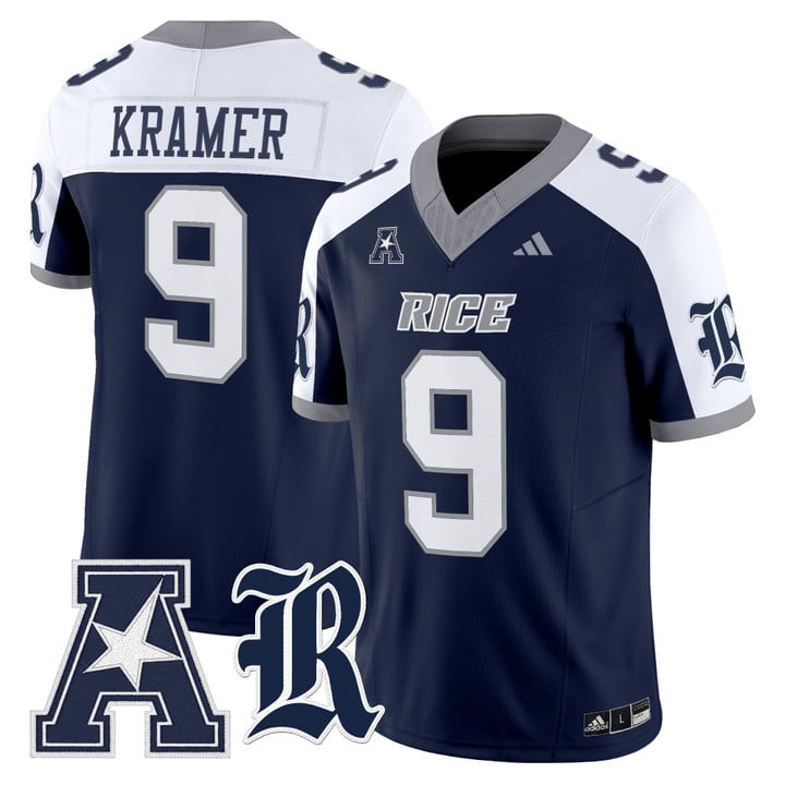 Tommy Kramer Jersey #9 Rice Owls 2025 Vapor Limited Stitched
