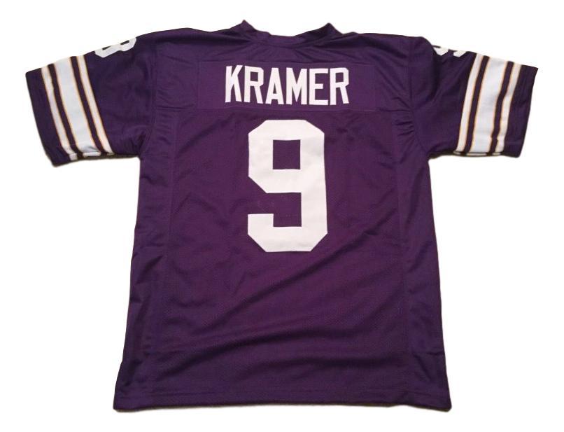 Tommy Kramer CUSTOM STITCHED Unsigned Football Jersey Purple