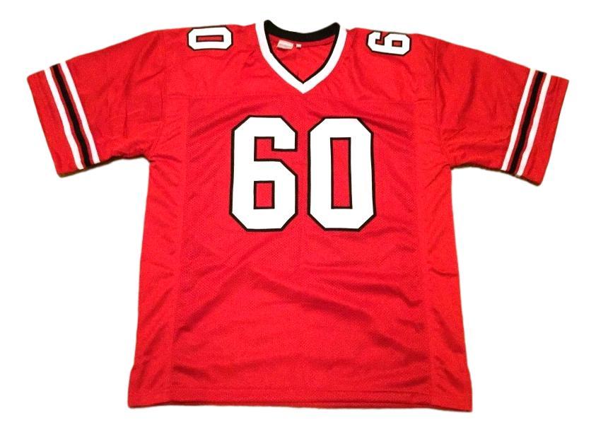 Tommy Nobis CUSTOM STITCHED Unsigned Football Jersey Red