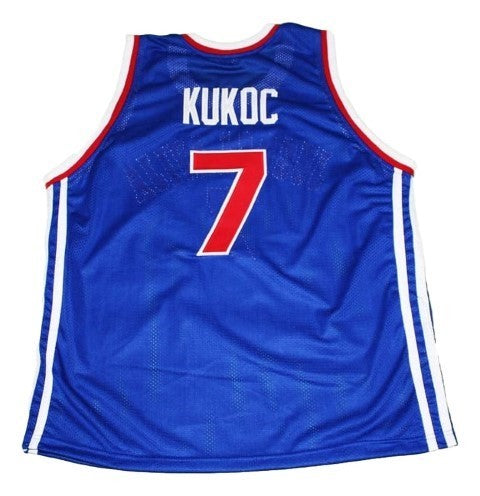 Toni Kukoc Jersey #7 Jugoslavija Yugoslavia Basketball Blue