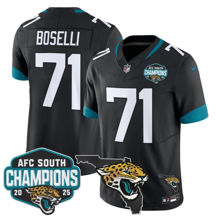 Tony Boselli Jersey #71 AFC South Division Champions 2025 Florida Black
