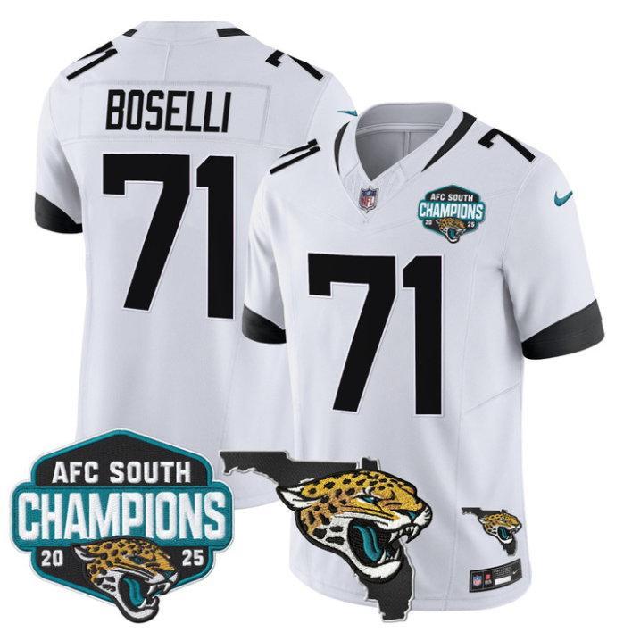 Tony Boselli Jersey #71 AFC South Division Champions 2025 Florida White