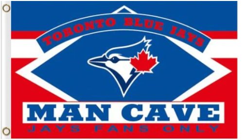 Toronto Blue Jays Polyester 3X5Ft Banner USA Polyester with Brass Grommets