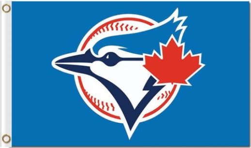 Toronto Blue Jays Polyester 3X5Ft Banner USA Polyester with Brass Grommets