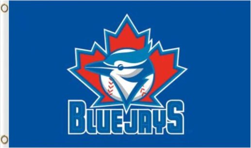 Toronto Blue Jays US Flag Blue Red 3X5Ft Banner USA Polyester with Brass Grommets