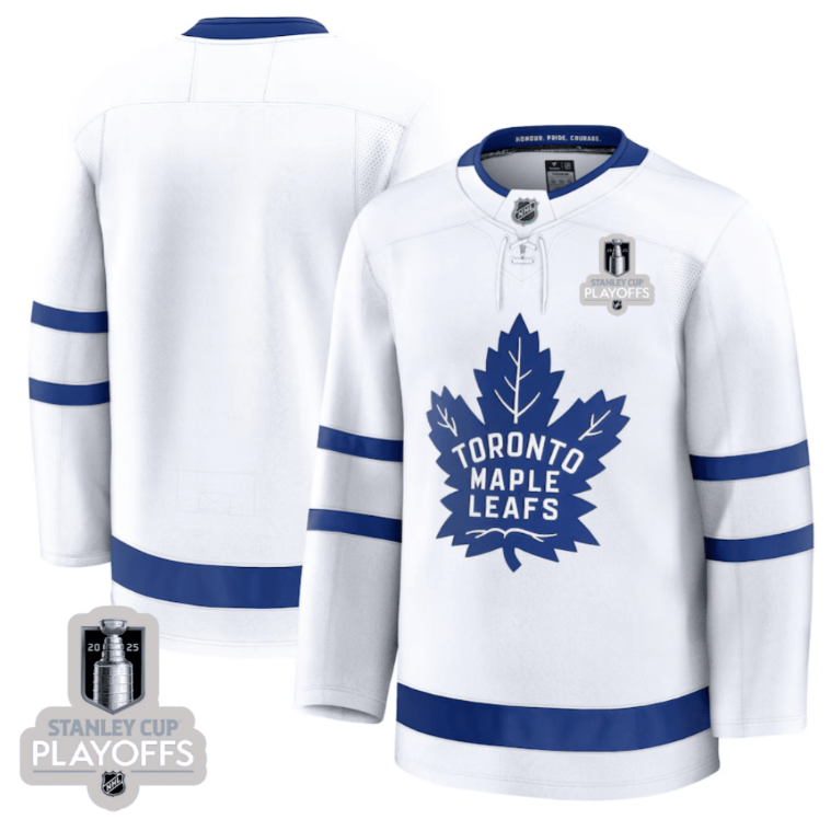 Toronto Maple Leafs 2025 NHL Playoffs Patch Away Men Jersey - White