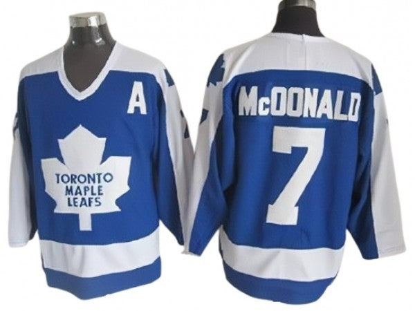 Toronto Maple Leafs #7 Lanny McDonald 1978 Vintage CCM Jersey - Blue