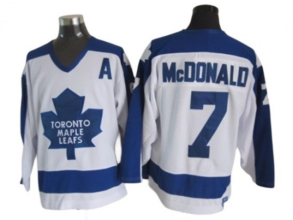 Toronto Maple Leafs #7 Lanny McDonald 1978 Vintage CCM Jersey - White