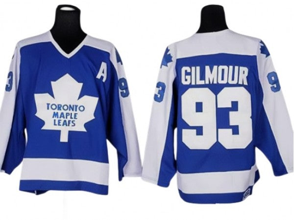 Toronto Maple Leafs #93 Doug Gilmour 1978 Vintage CCM Jersey - Blue