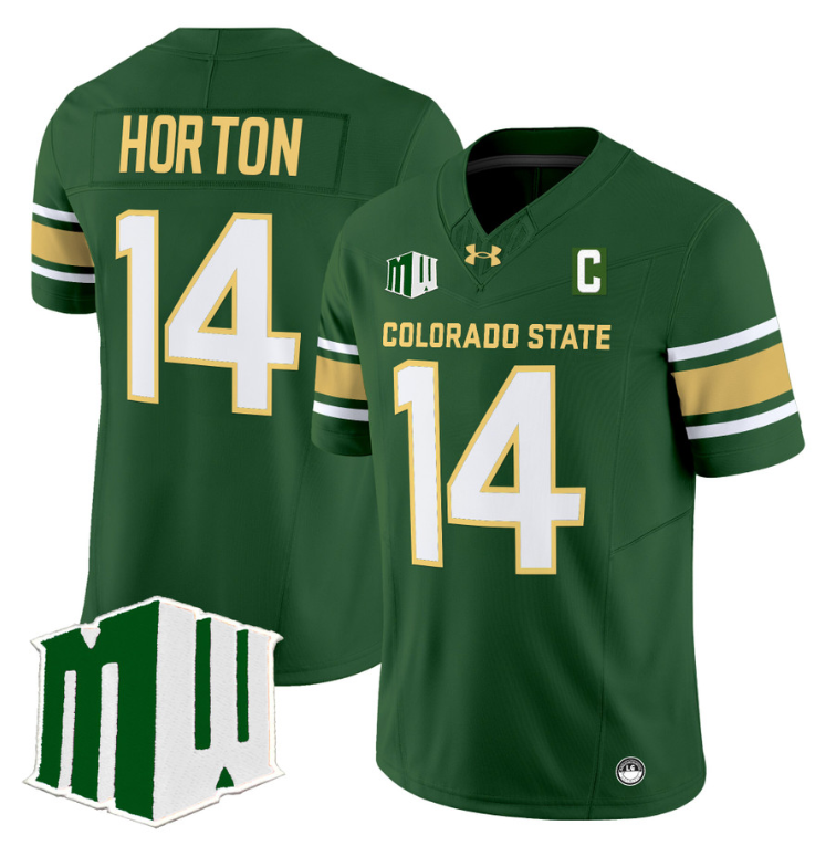 Tory Horton Jersey #14 Colorado State Rams 2024 Stitched Green