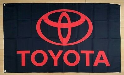 Toyota Car Racing Flag Black 3X5 Ft Polyester Banner USA 90x150cm