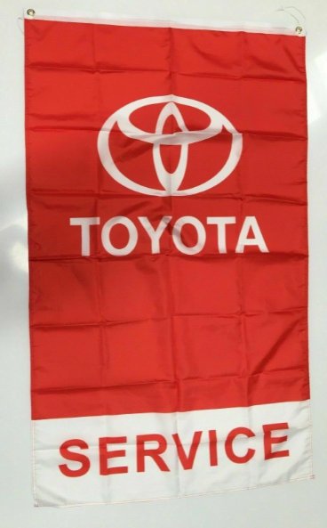 Toyota Style 6 Banner Flag Car Landcruiser Hilux Mechanic Workshop Man Cave 3x5ft