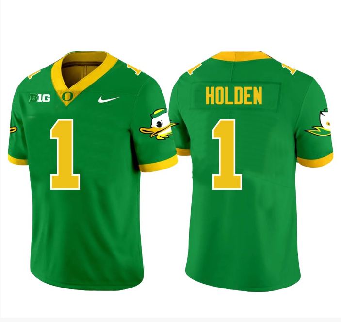 Traeshon Holden Jersey #1 Oregon Ducks Football Green