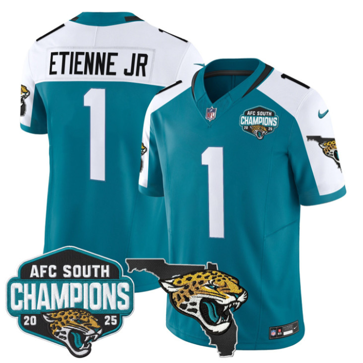 Travis Etienne Jr Jersey #1 AFC South Division Champions 2025 Florida Alternate