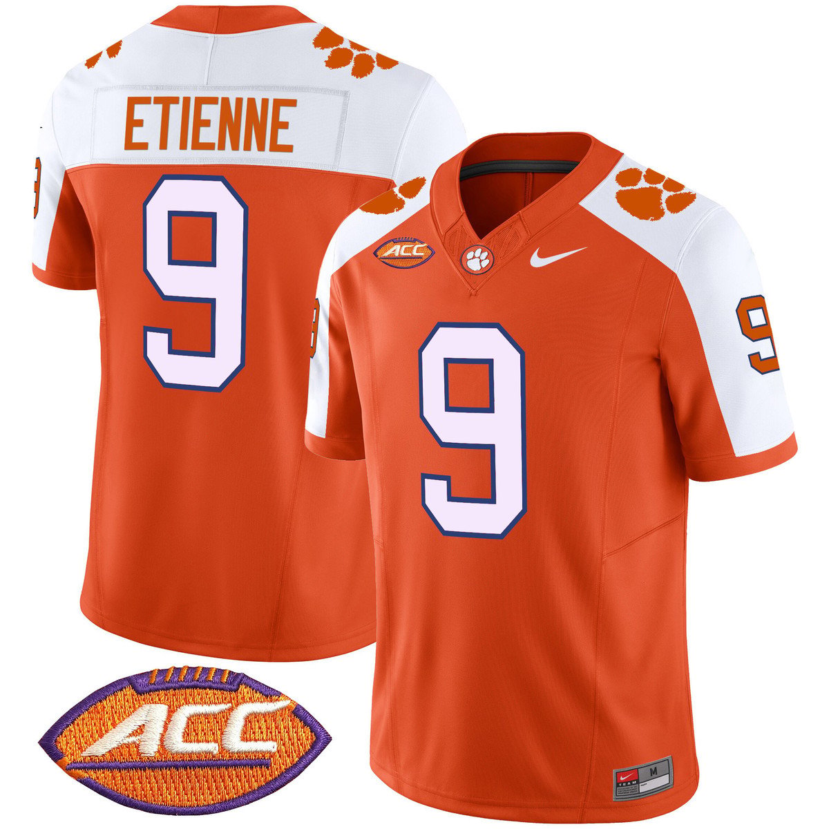 Travis Etienne Jersey #9 Clemson Tigers 2025 Vapor Limited Stitched Orange Alter