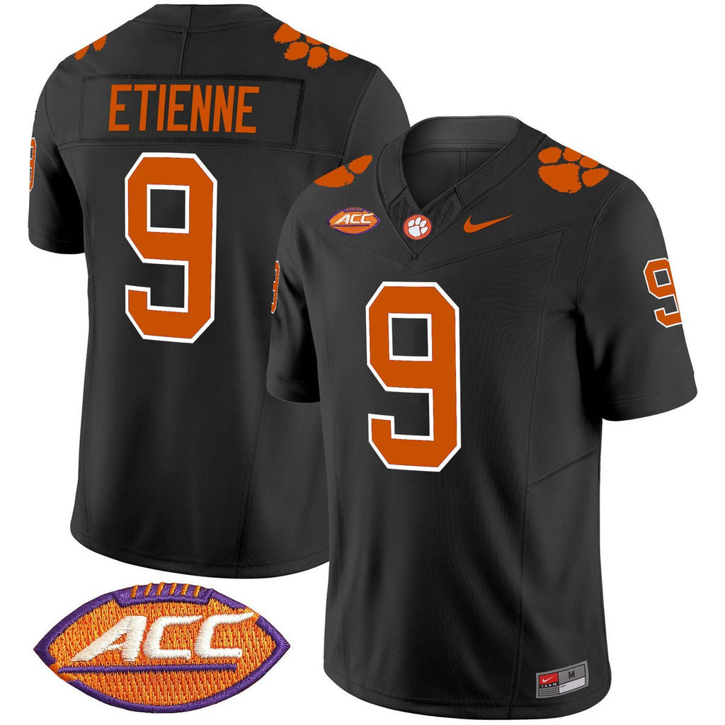 Travis Etienne Jersey #9 Clemson Tigers 2025 Vapor Limited Stitched Black
