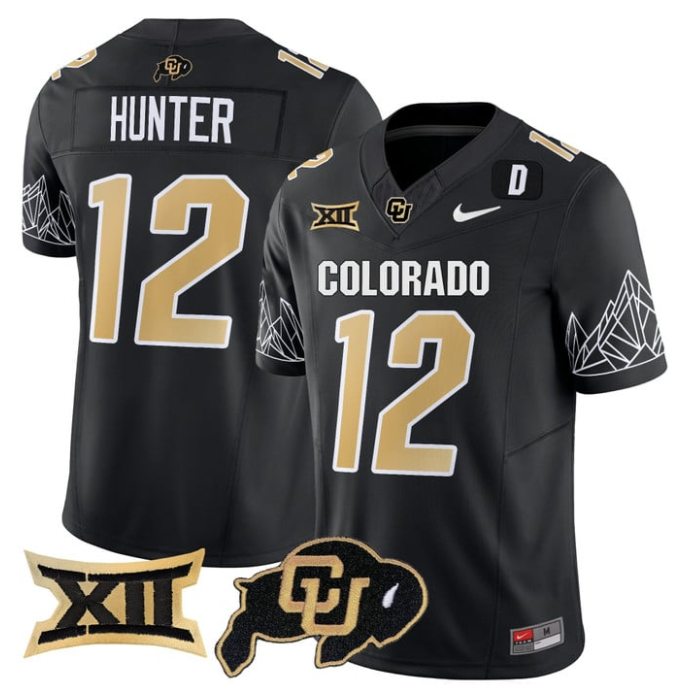 Travis Hunter Jersey #12 Colorado Buffaloes 2025 Limited V2 Stitched Black