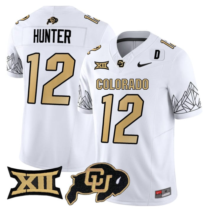 Travis Hunter Jersey #12 Colorado Buffaloes 2025 Limited V2 Stitched White