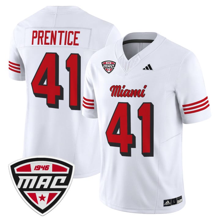 Travis Prentice Jersey #41 Miami OH RedHawks 2025 Limited Stitched