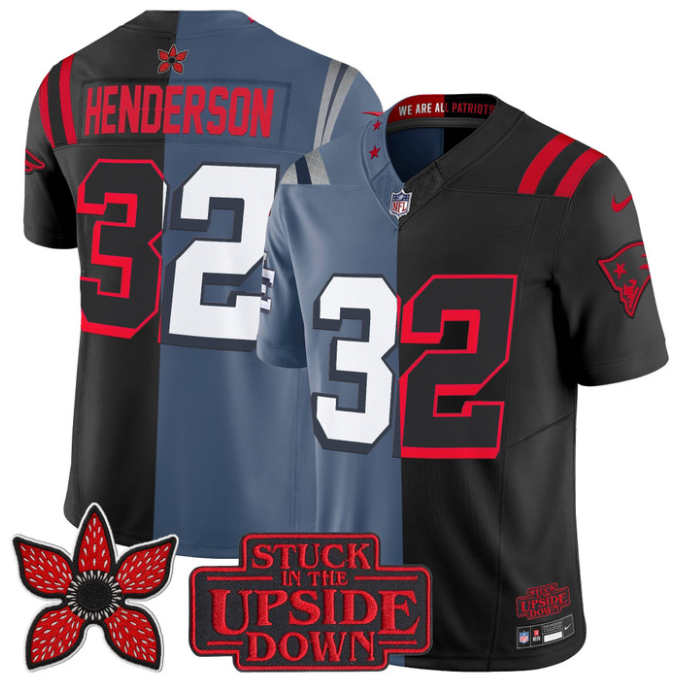 TreVeyon Henderson Jersey #32 Patriots Upside Down Edition Stitched