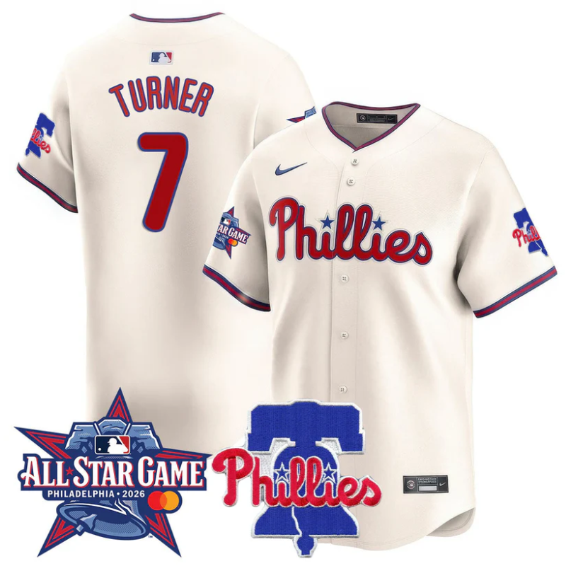 Trea Turner Jersey #7 Philadelphia Phillies 2026 MLB All-Star Cream