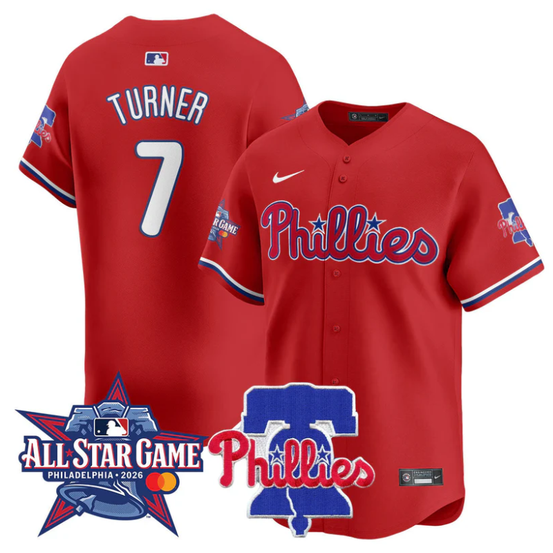 Trea Turner Jersey #7 Philadelphia Phillies 2026 MLB All-Star Red