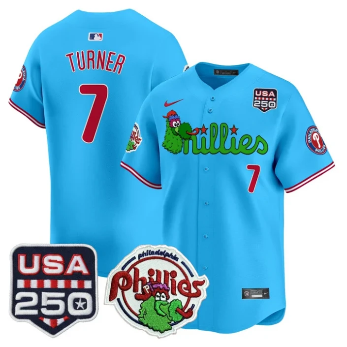 Trea Turner Jersey #7 Philadelphia Phillies Phanatic 250 USA Stitched