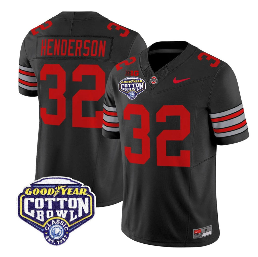 Treveyon Henderson Jersey #32 Ohio State Heritage Stripe 2025 Cotton Bowl