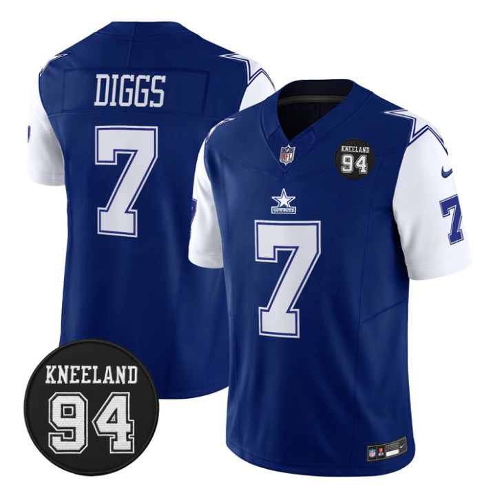 Trevon Diggs Jersey #7 Marshawn Kneeland Memorial Patch Stitched