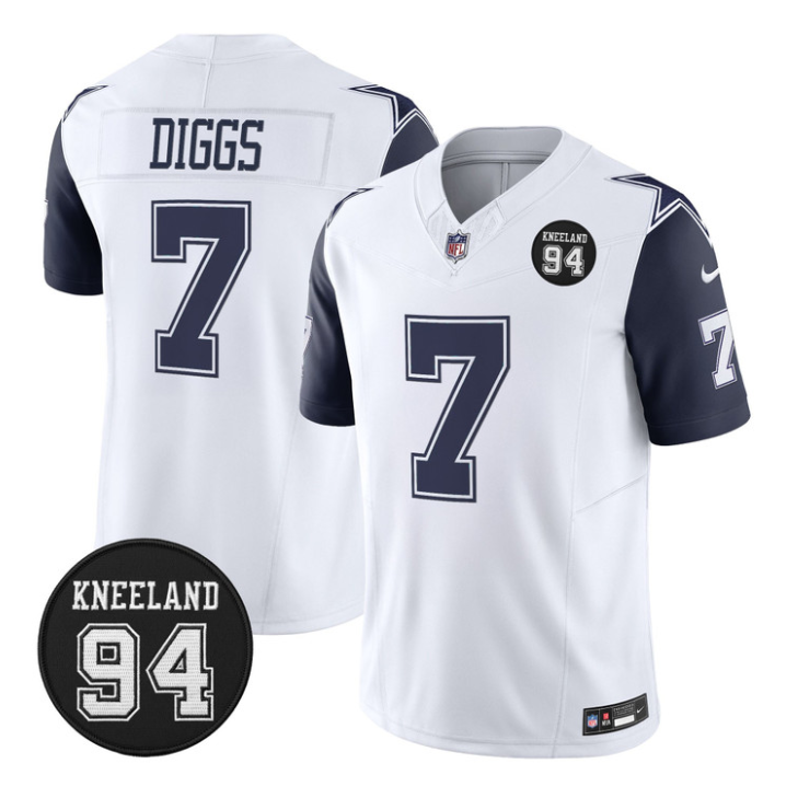 Trevon Diggs Jersey #7 Marshawn Kneeland Memorial Patch Stitched