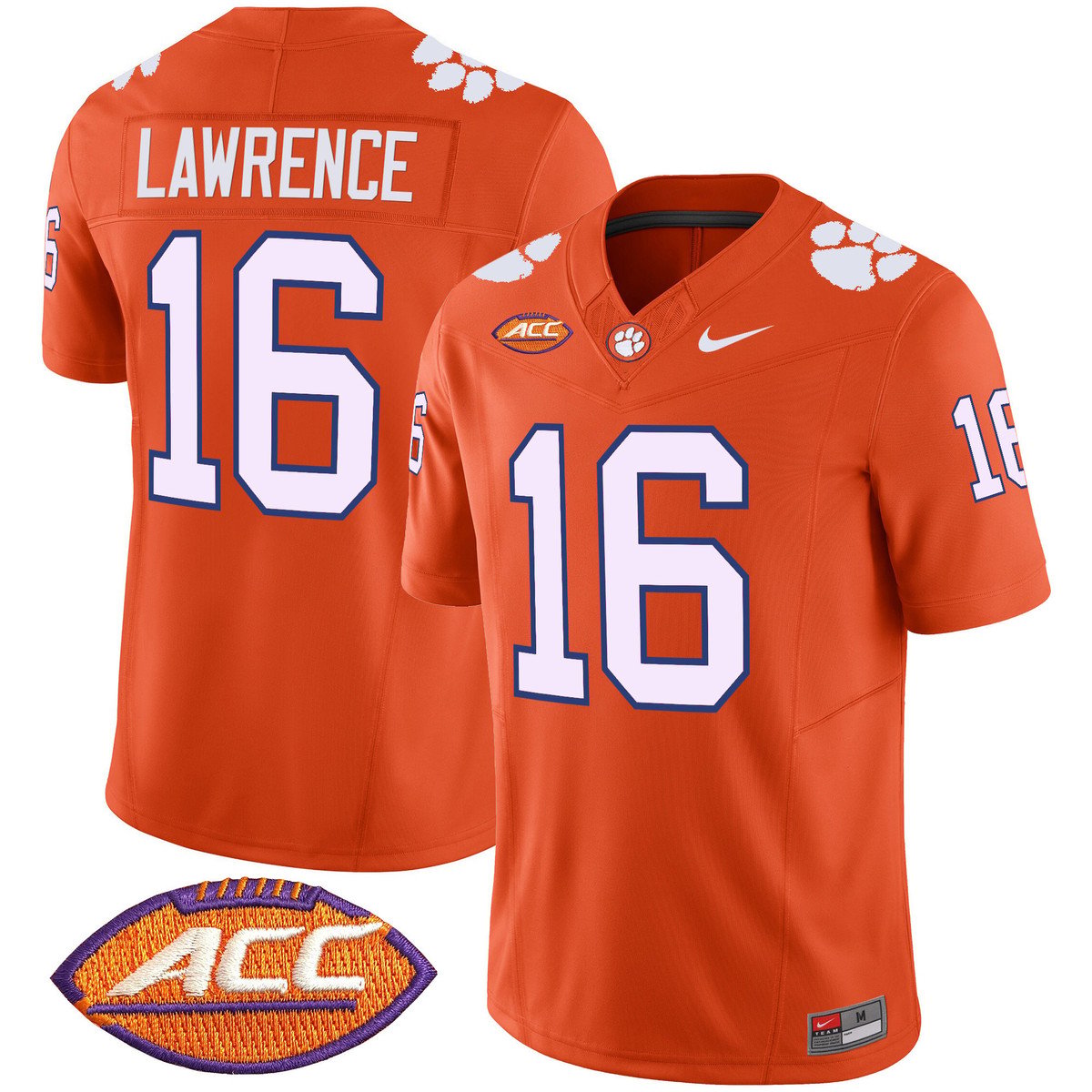 Trevor Lawrence Jersey #16 Clemson Tigers 2025 Vapor Limited Stitched Orange